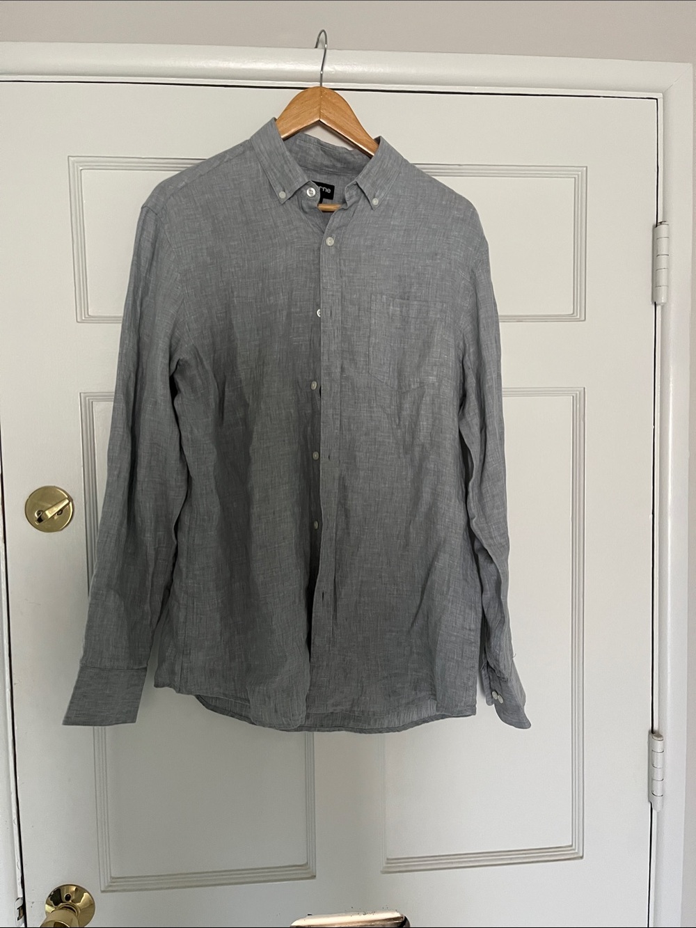 Light blue Button-Down Linen Shirt
